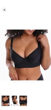 NWT Shapedly Back Smoothing Underwire Bra Black 42C